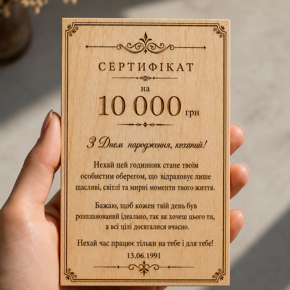 Подарунковий сертифікат